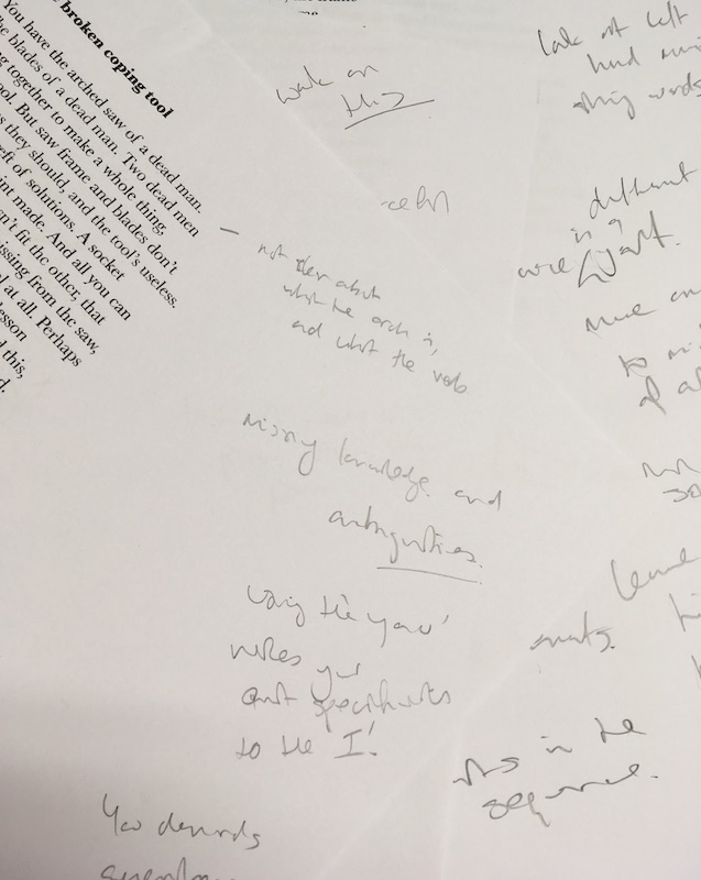 poetry writing draft